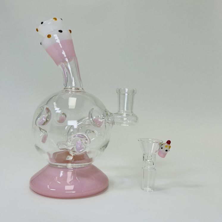 Waterpipe 6" Inch - Cupcake With Showerhead Perc-(CB2251)