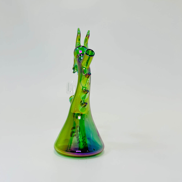 Silo Glass Waterpipe 6.5-inch Dragon (SILO101)-Green