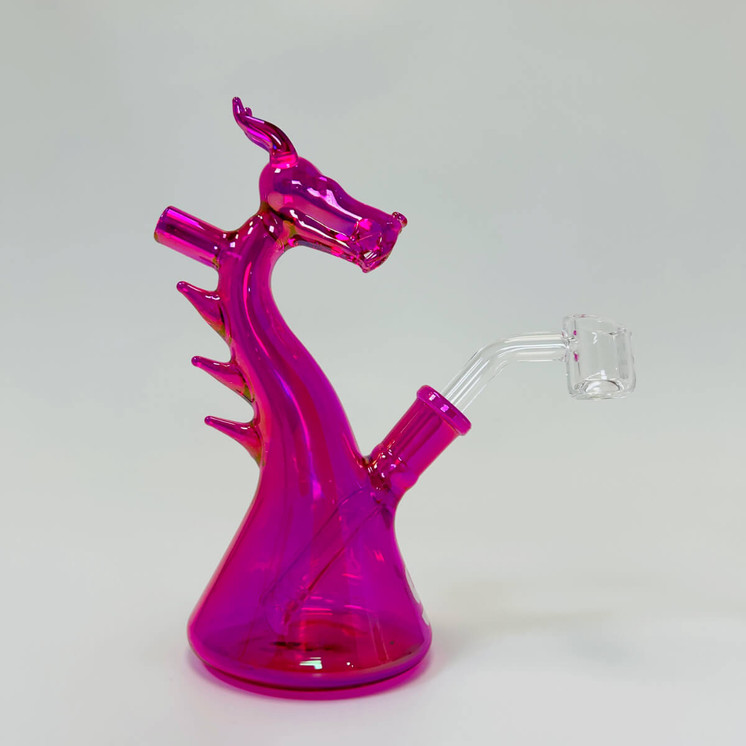 Silo Glass Waterpipe 6.5-inch Dragon (SILO101)-Purple