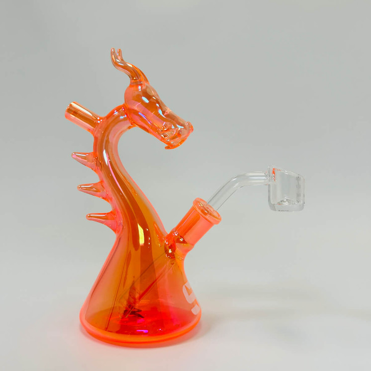 Silo Glass Waterpipe 6.5-inch Dragon (SILO101)-Orange