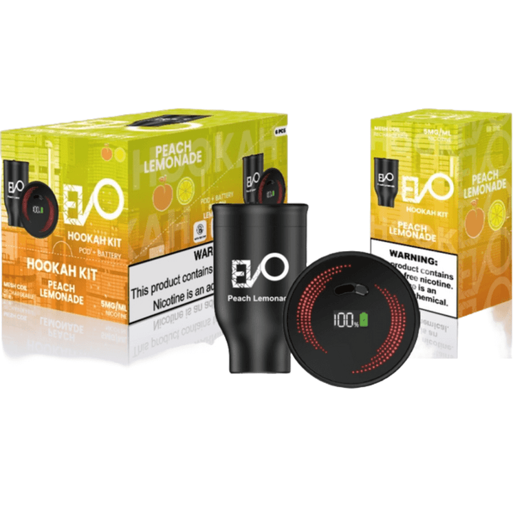 Evo Hookah Pod - 6 Counts Per Pack--peach lemonade
