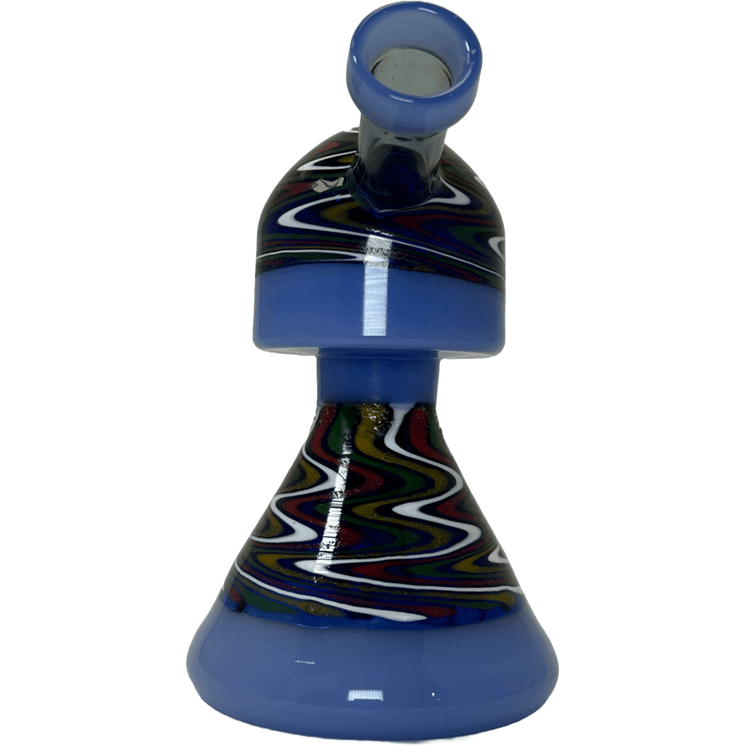 Waterpipe 6-inchs Reversal Art Zig Zag With Inline Perc-Blue