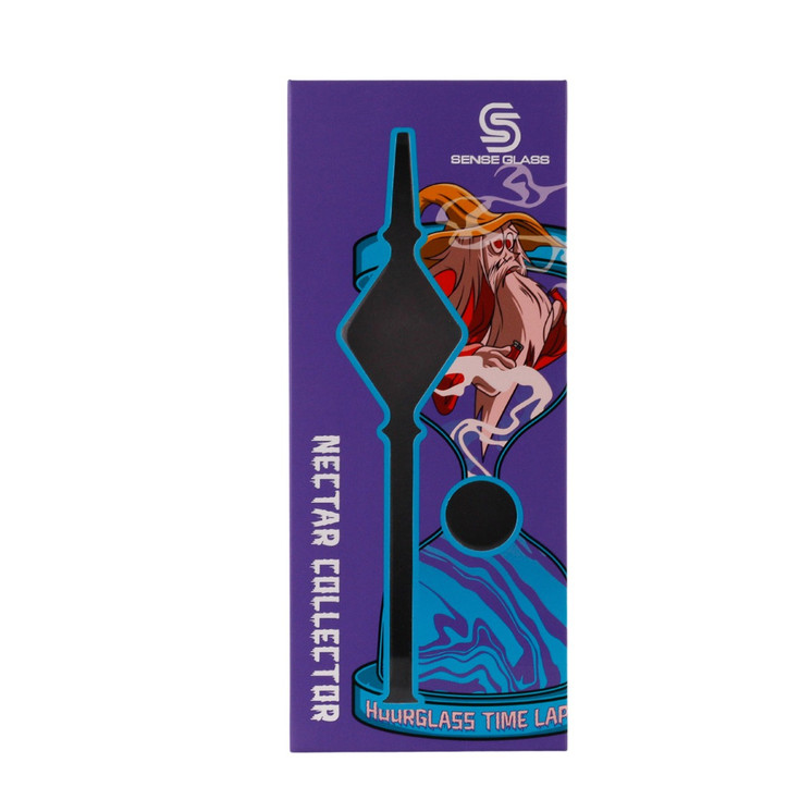 Sense Glass Glycerin Nectar Collector - 7.5 Inch - Hourglass - Time Lapse Design - Assorted Colors