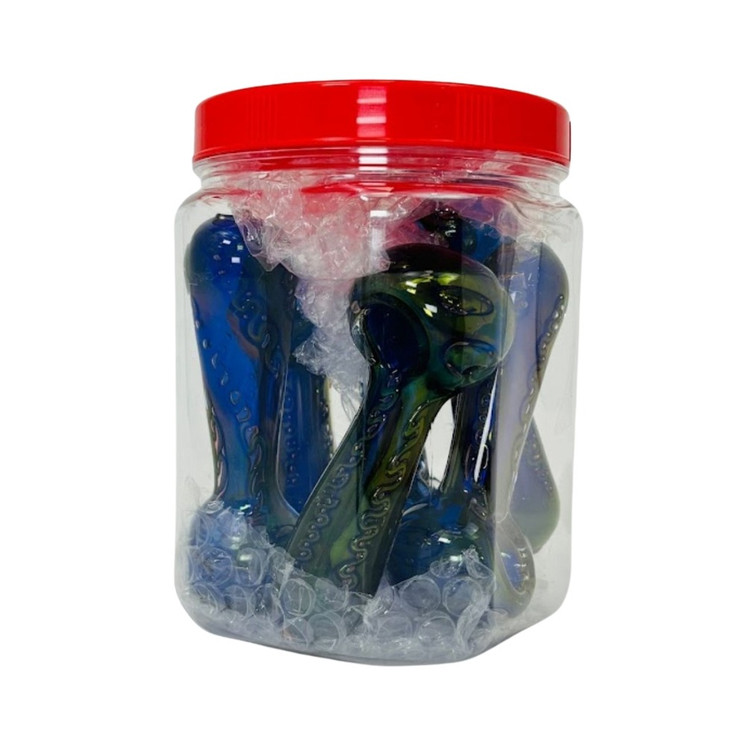 4-Inch Handpipe with Assorted Gold Designs