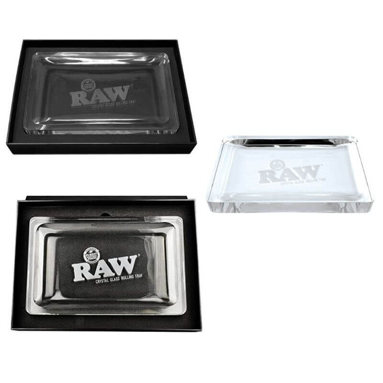 Raw Crystal Glass Rolling Tray