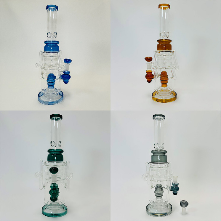 Recycler Waterpipe with Hive Perc - 14 Inch - RH-158