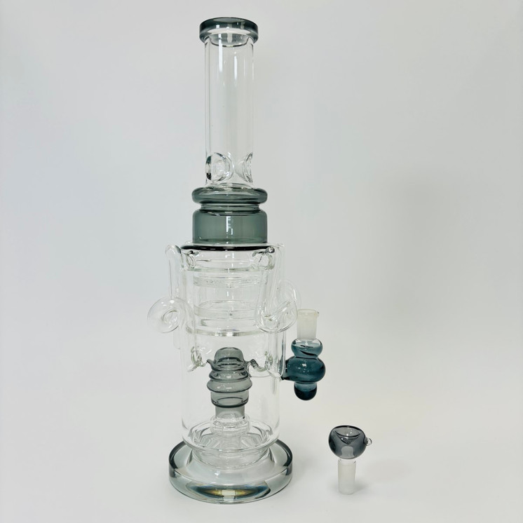 Recycler Waterpipe with Hive Perc - 14 Inch - RH-158