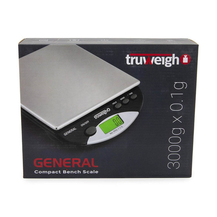 Truweigh General Compact Bench Scale - 3000 x 0.1 Grams