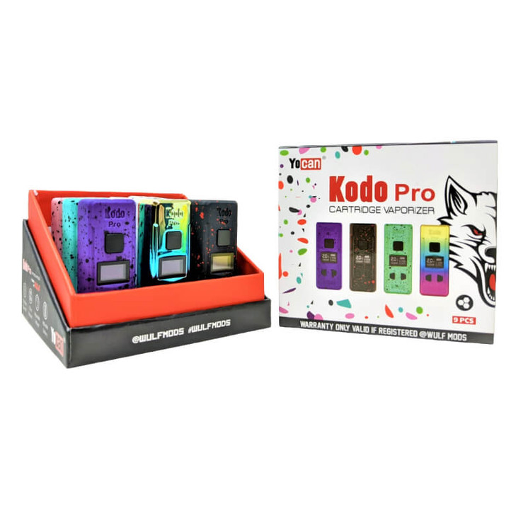 Yocan Kodo Pro Battery Vaporizer - 9 Counts Per Display - Assorted Colors