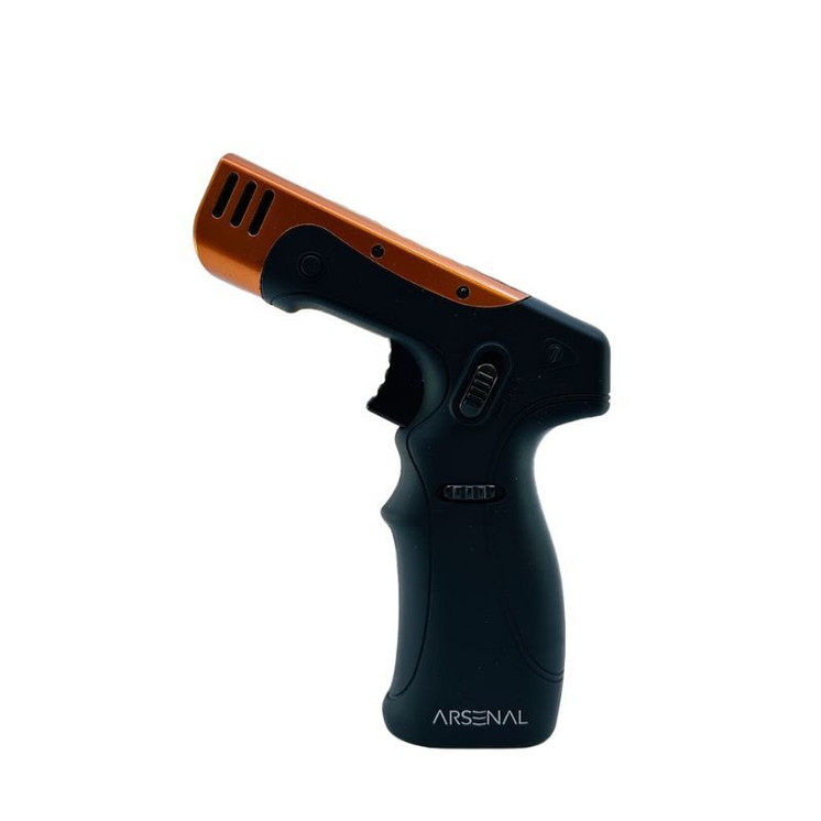 Arsenal Burner Butane Torch - Pistol Orange Black