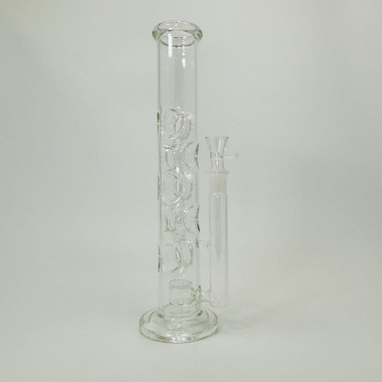Waterpipe  Straight Swiss Cheese-14 Inches With Honeycomb Perc.mysmokewholesale.com