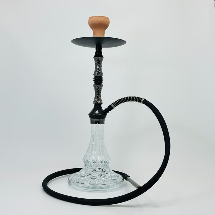 Luxor Shisha - Hookah - With Double-click Vase and Ball Diffuser - 1 Hose - 20 Inches - (MKA-110)-Black