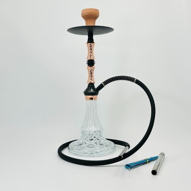 Luxor Shisha - Hookah - With Double-click Vase and Ball Diffuser - 1 Hose - 20 Inches - (MKA-110)-Pink