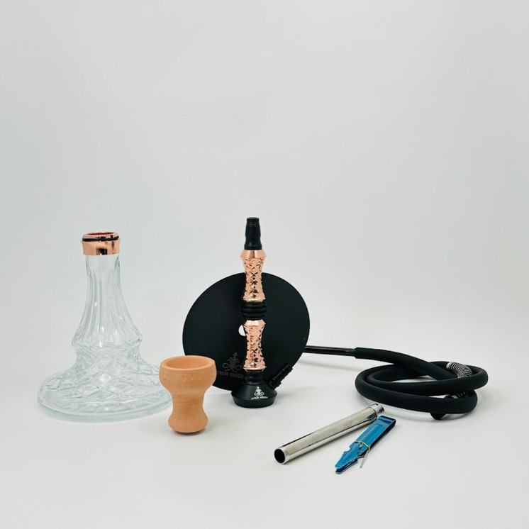 Luxor Shisha - Hookah - With Double-click Vase and Ball Diffuser - 1 Hose - 20 Inches - (MKA-110)-Pink