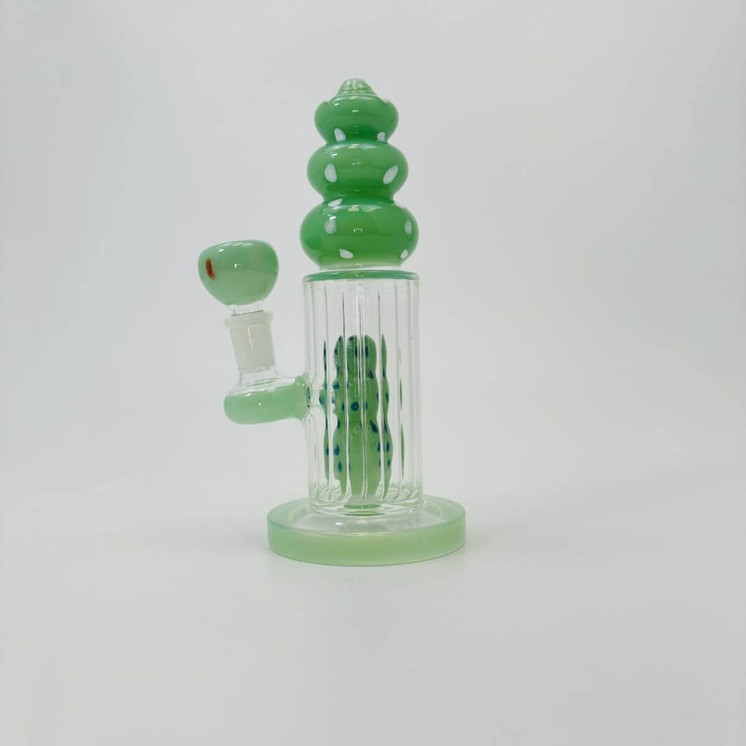 Waterpipe - Straight Cupcake - 8 Inches  - (RH-159) -Green
