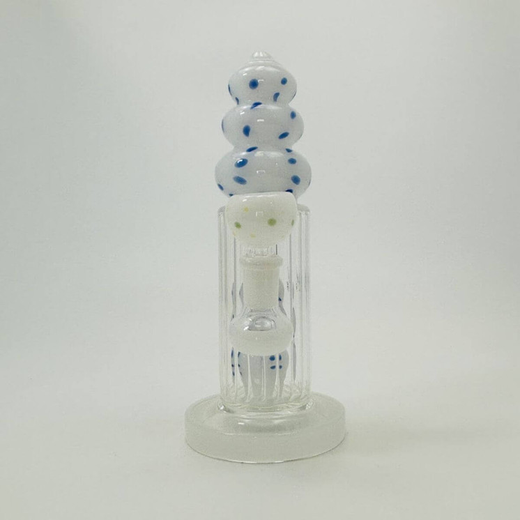 Waterpipe - Straight Cupcake - 8 Inches  - (RH-159) -White
