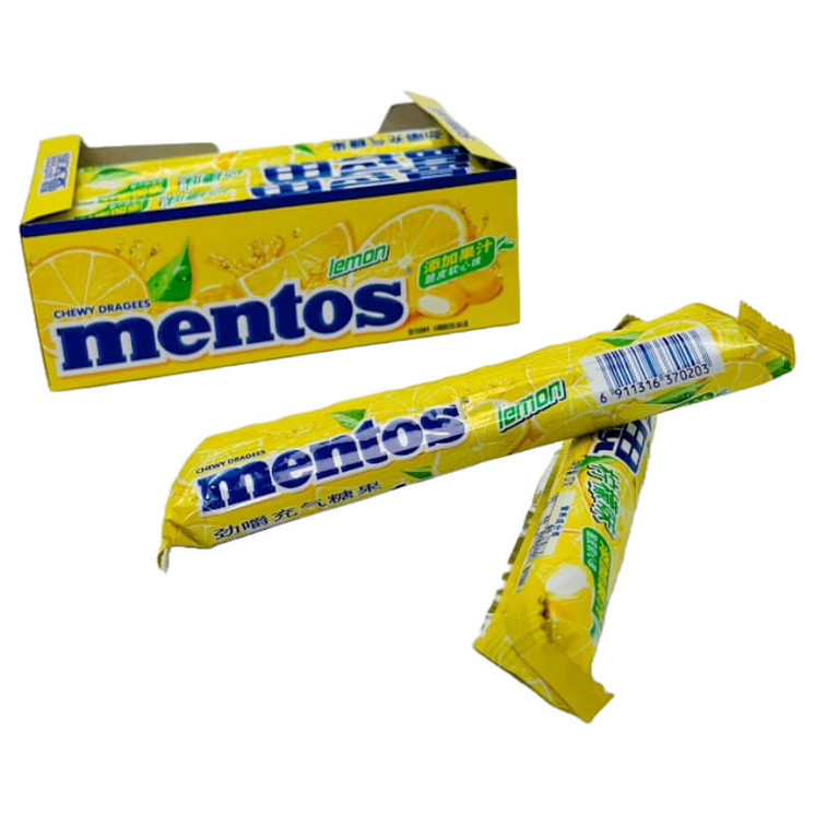 Exotic Candy Mentos - 15- Per Pack -Lemon