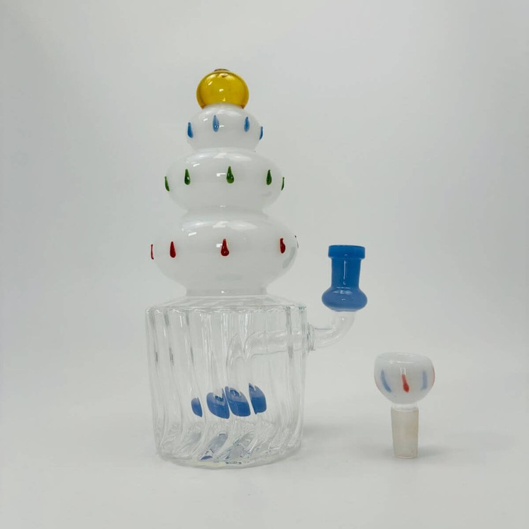 Waterpipe - Big Cupcake - 9 Inches - (RH-166) -White
