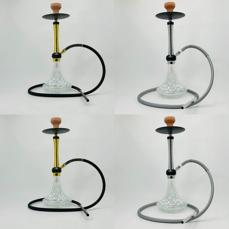 Luxor Shisha Hookah - Smoke Blows Through the Base of Ashtray Plate - 22 Inches - 1 Hose - (MKA-109) 