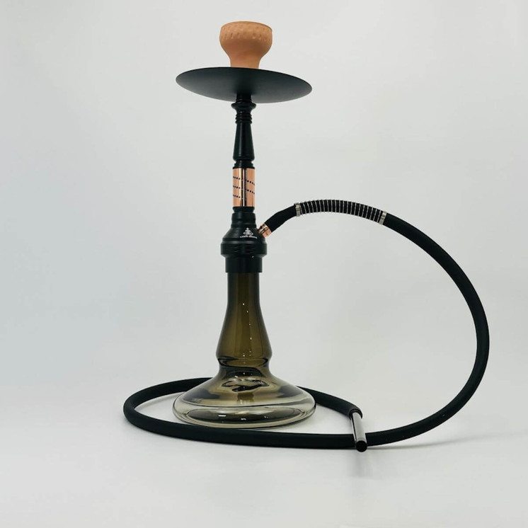 Luxor Shisha Hookah - Double Color With Honeycomb Diffuser in Bottom Pipe - 1 Hose - 22 Inches - (MKA-101)-Pink