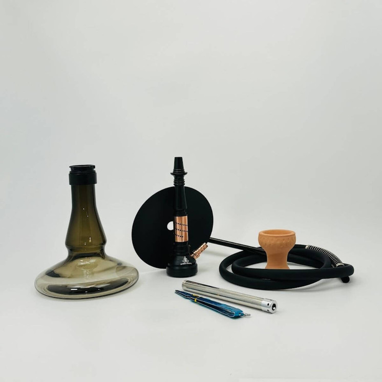 Luxor Shisha Hookah - Double Color With Honeycomb Diffuser in Bottom Pipe - 1 Hose - 22 Inches - (MKA-101)-Pink