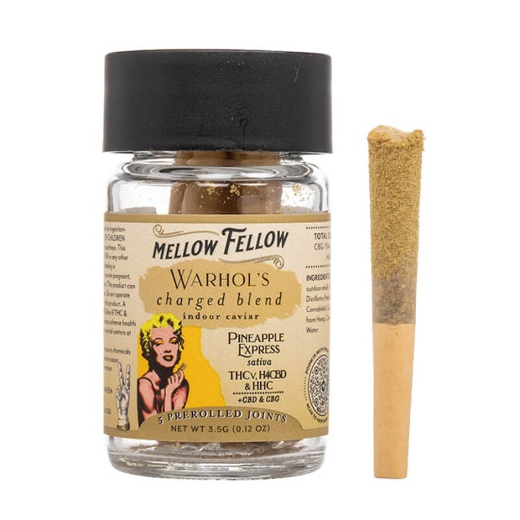 Mellow Fellow Indoor Caviar Prerolls - 3.5 Grams - 5 Counts Per Jar