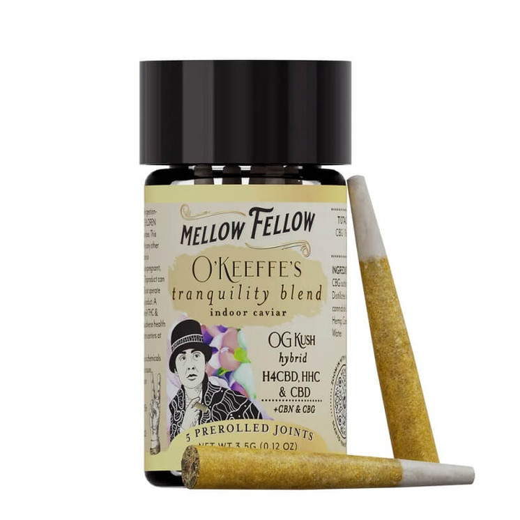Mellow Fellow Indoor Caviar Prerolls - 3.5 Grams - 5 Counts Per Jar