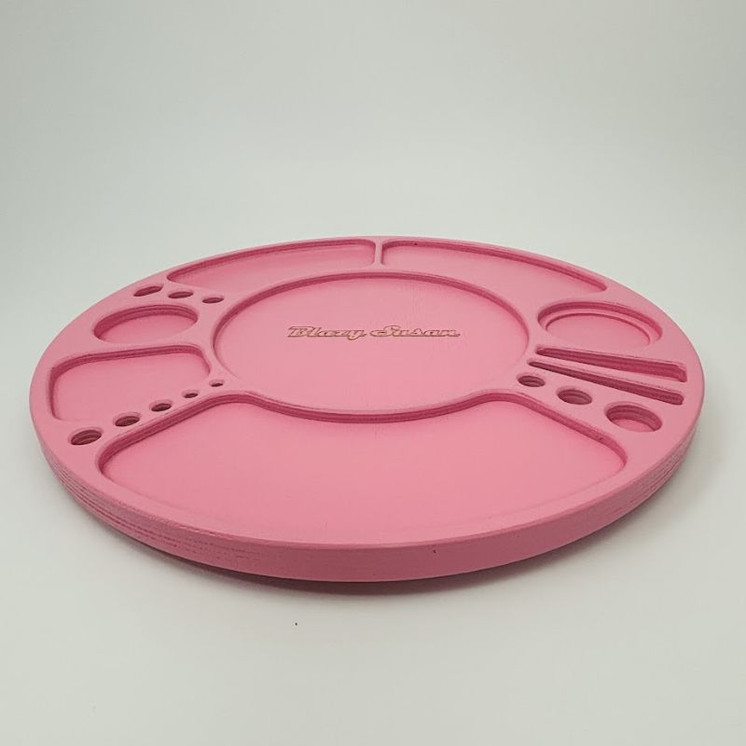Blazy Susan Spinning Rolling Tray-Pink