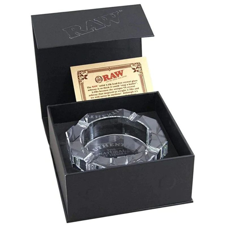 RAW Lead - Free Crystal Glass Ashtray