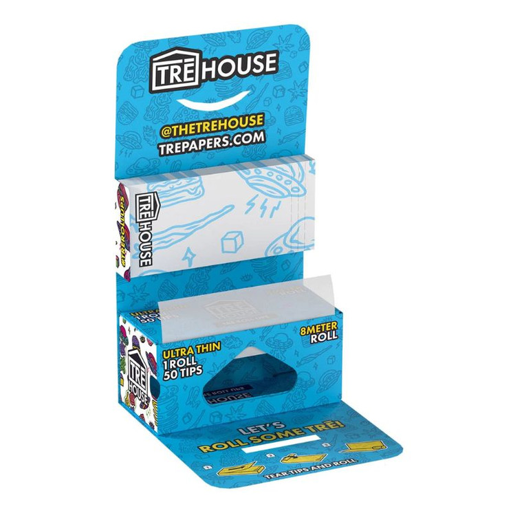 Tre House - Rollups 8m Per Roll With 50 Tips Combo Pack - 16 Pack Per Box -Ultra thin