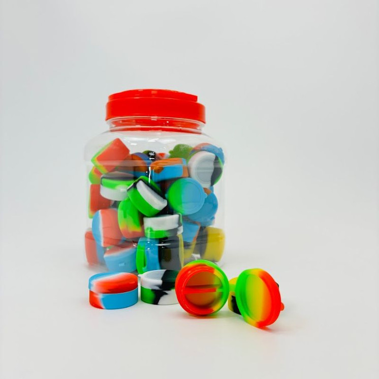 Silicone Container - Dual Chamber - 7ml - 50 Counts Per Jar