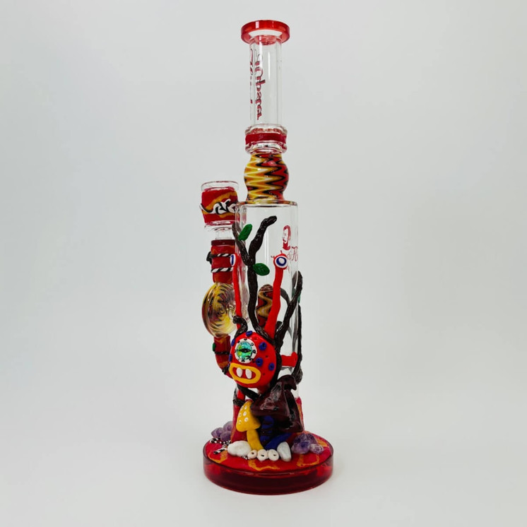 Hipster - Waterpipe Straight Fancy Decor - 14 Inches - (HP024) Red