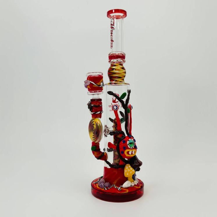 Hipster - Waterpipe Straight Fancy Decor - 14 Inches - (HP024) Red