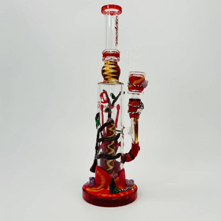 Hipster - Waterpipe Straight Fancy Decor - 14 Inches - (HP024) Red
