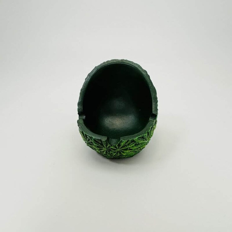 Ashtray Tall Leaf - Skull