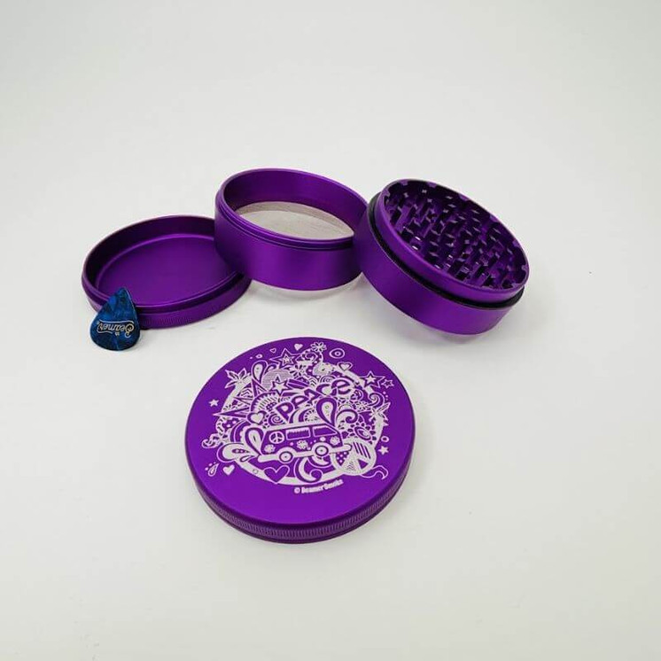 Beamer Grinder - 90mm - 4 Parts - PEACE PURPLE