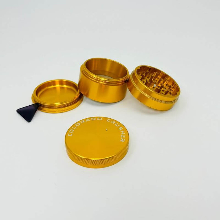 Colorado Crusher - Grinder - 4 Part Xtra-Storage Tall - 56mm-Gold
