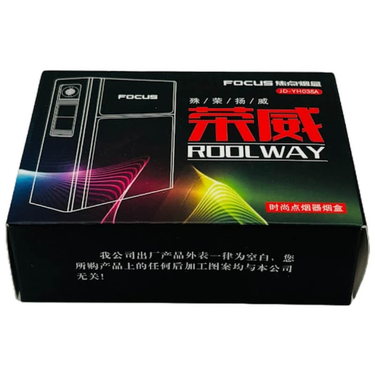 Focus Cigarette Case Electric Lighter With Per Assorted Colors