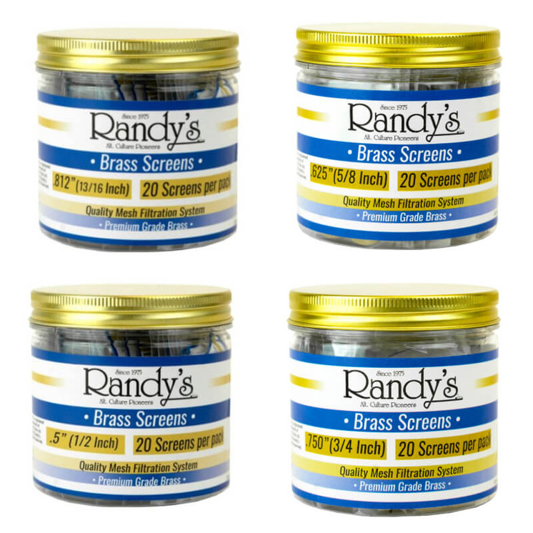Randys - Brass Screens - 20 Per Packets - 36 Counts Per Jar