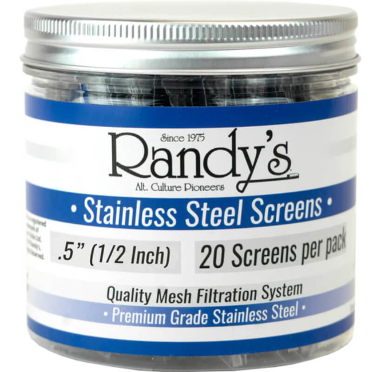 Randys - Screens Stainless Steel - 20 Per Packets - 36 Counts Per Jar 0.5 Inches