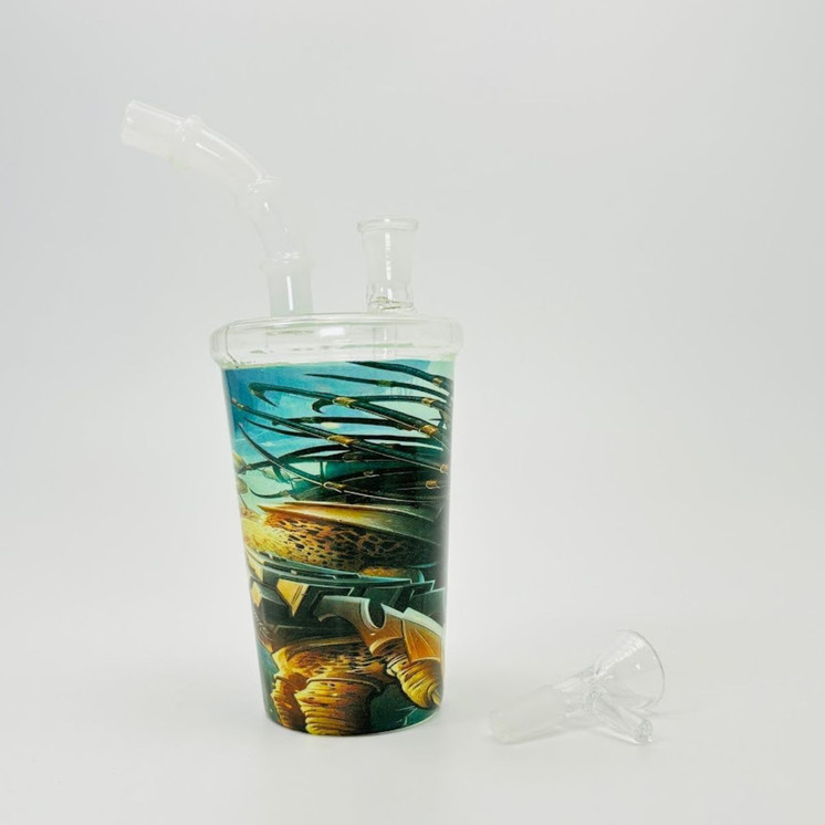 6-inches Waterpipe -  Water Cup  - Assorted Design