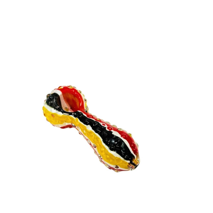 Handpipe - 5 Inches With clear Marbles Colors - Assorted