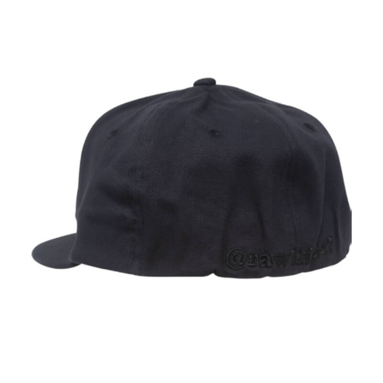 Raw - Poker Hat Black on Black Flat Brim - Snapback Hat