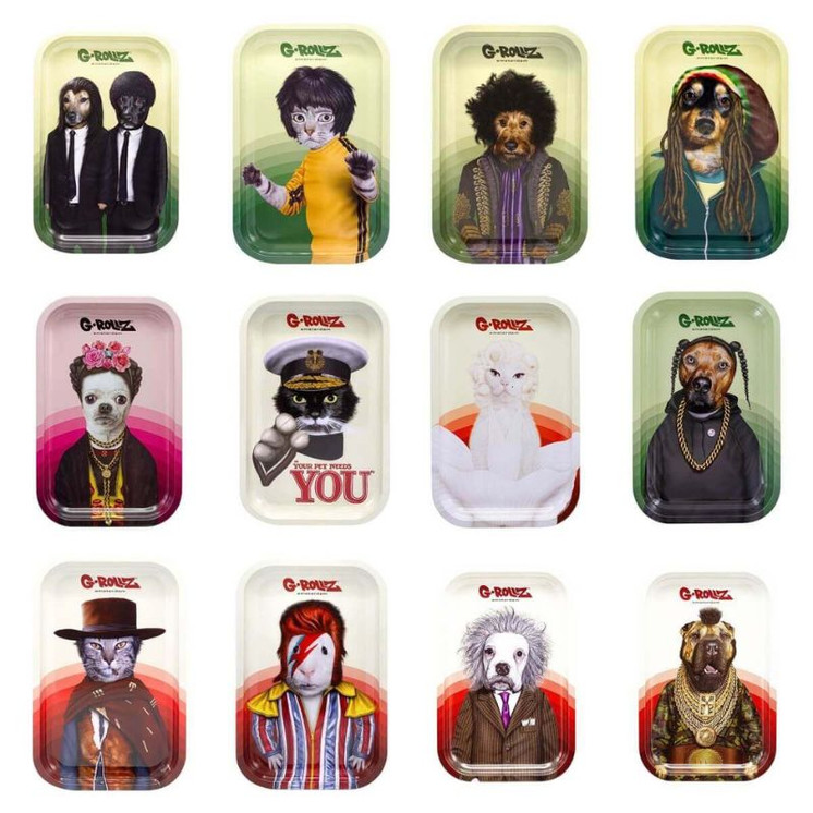 Grollz Metal Rolling Tray - 10.5 X 6.5 Inches - Medium