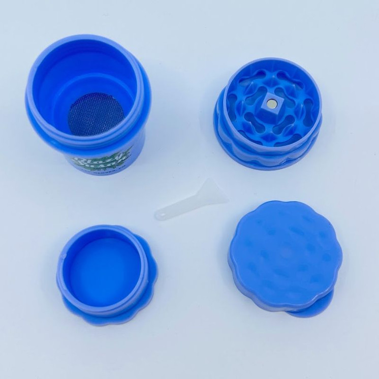 Blazy Susan - 4-Pieces Herb Saver - Mini Plastic Grinder