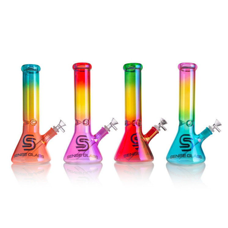 Sense Glass - Electroplated Beaker Waterpipe - 12 Inches