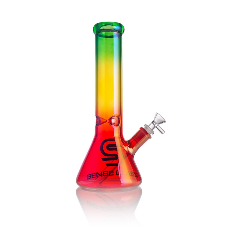 Sense Glass Electroplated Beaker Waterpipe - 12 Inch
