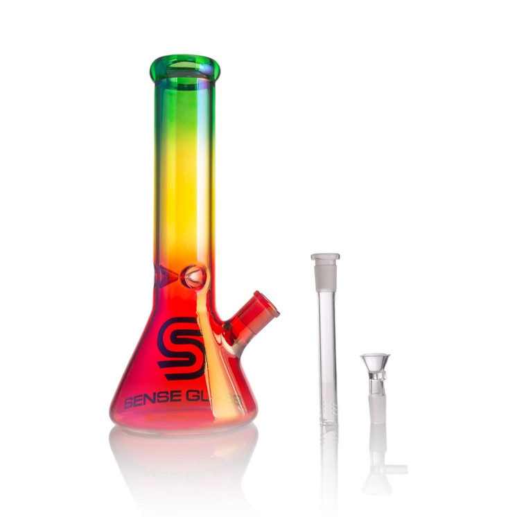 Sense Glass Electroplated Beaker Waterpipe - 12 Inch