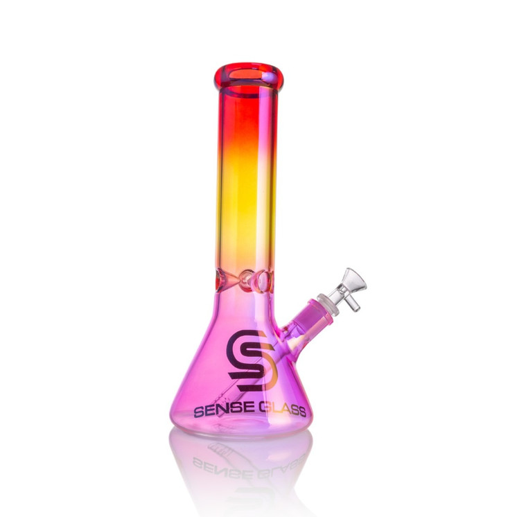 Sense Glass Electroplated Beaker Waterpipe - 12 Inch