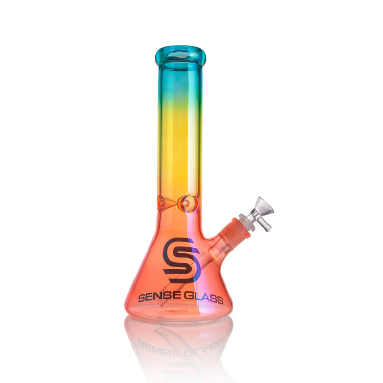 Sense Glass Electroplated Beaker Waterpipe - 12 Inch